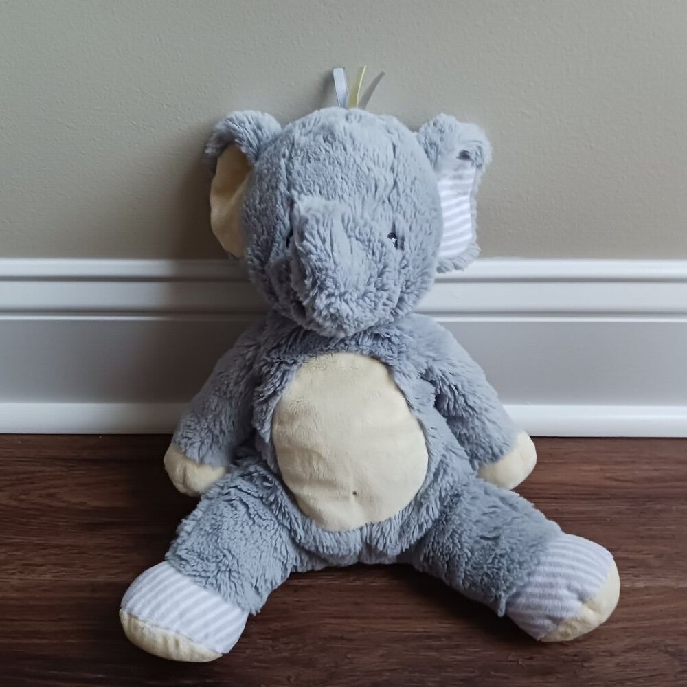 Douglas Baby Gray Yellow Elephant Plumpies Plush 14" Stuffed‎ Toy Lovey